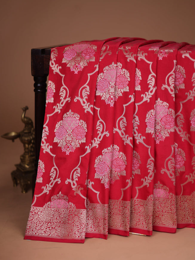 Red Banarasi Silk Saree