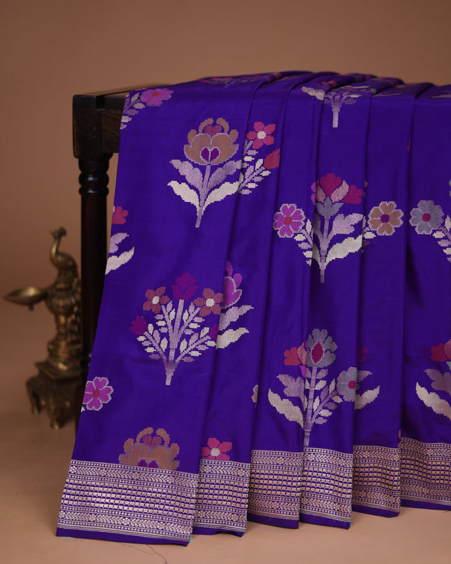 Blue Banarasi Silk Saree