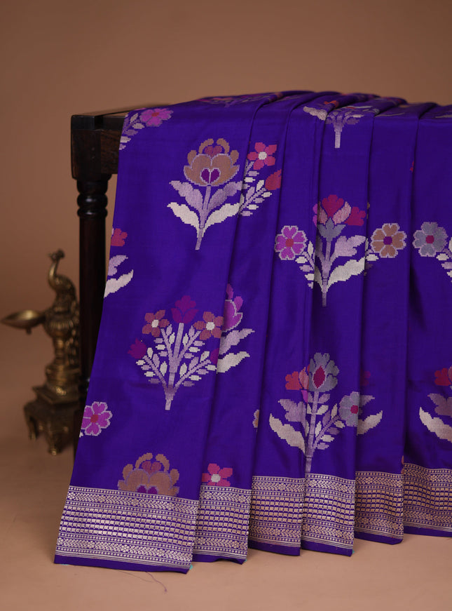 Blue Banarasi Silk Saree