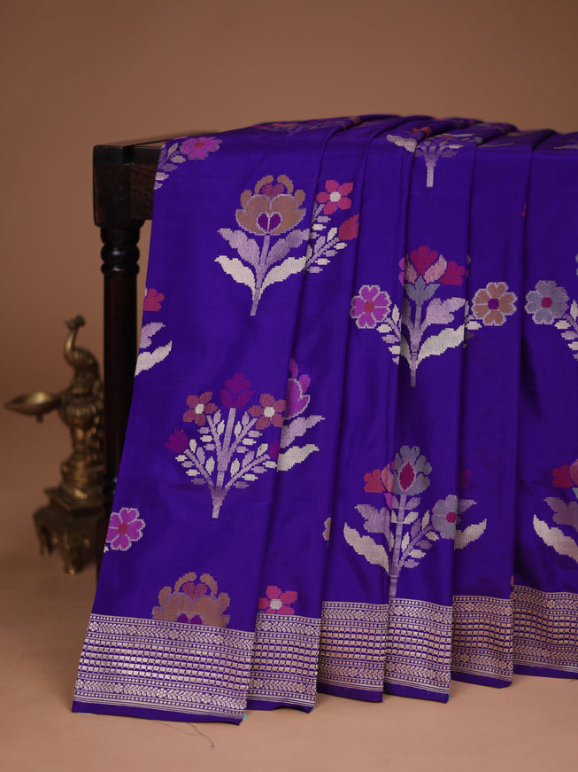 Blue Banarasi Silk Saree