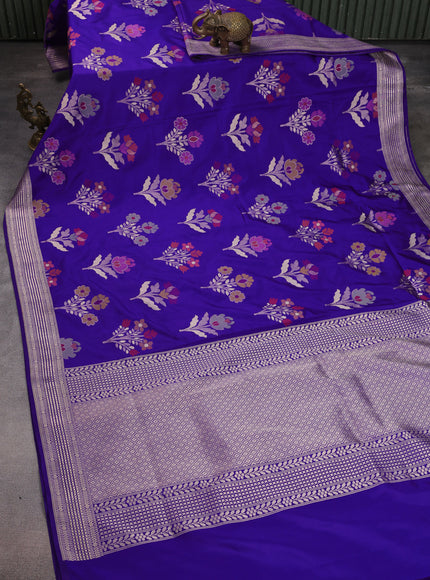 Blue Banarasi Silk Saree