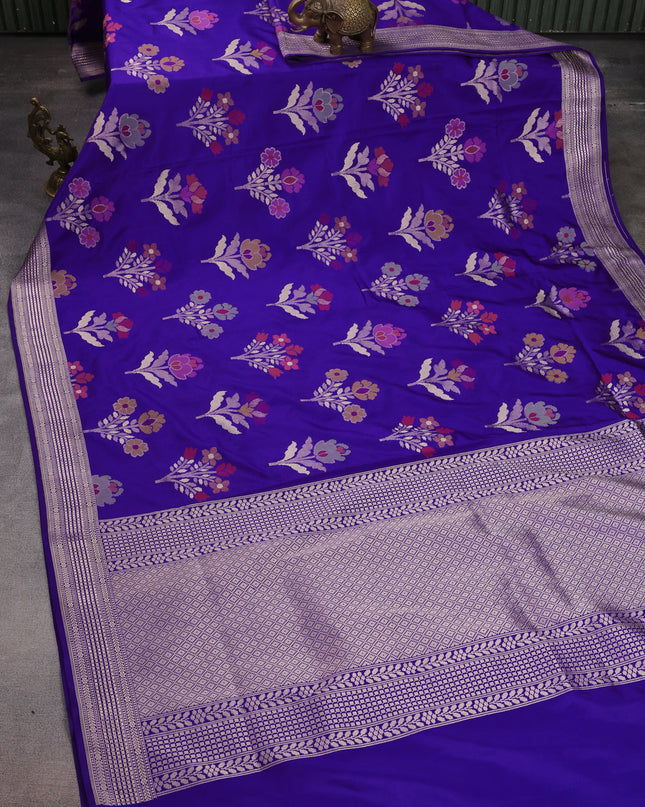 Blue Banarasi Silk Saree