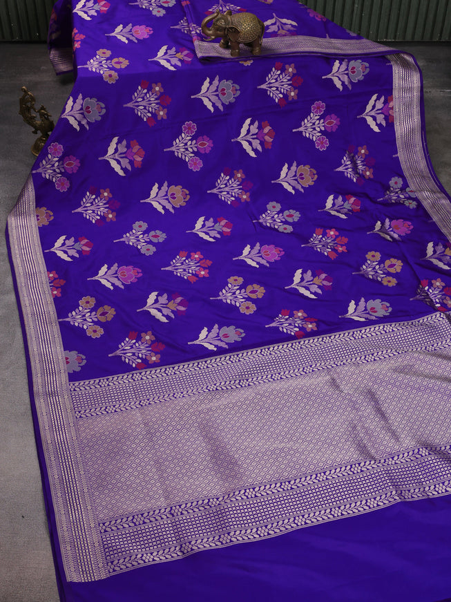 Blue Banarasi Silk Saree