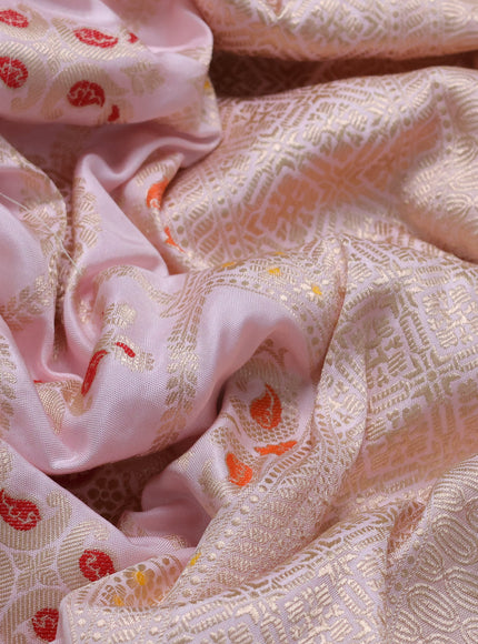 Light Pink Banarasi Silk Saree