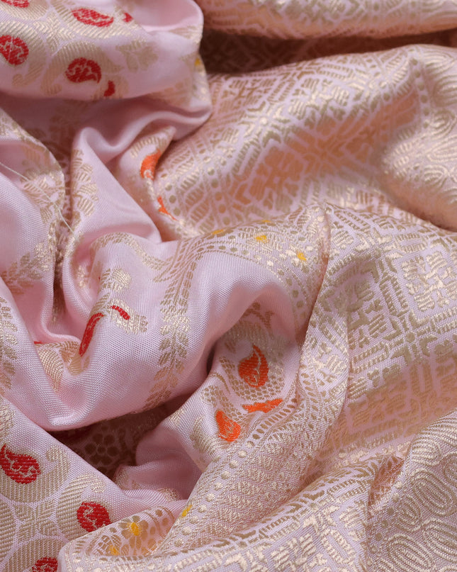 Light Pink Banarasi Silk Saree