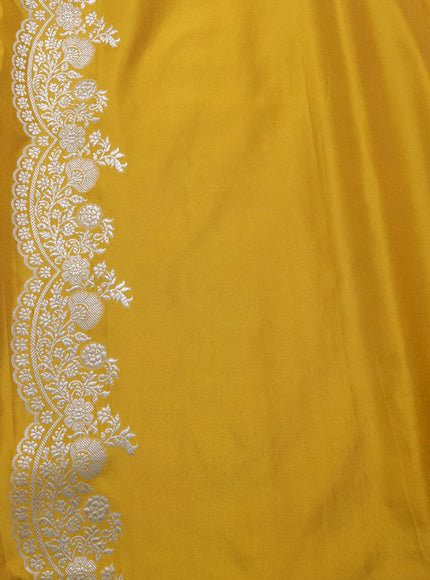 Mustard Yellow Banarasi Silk Saree