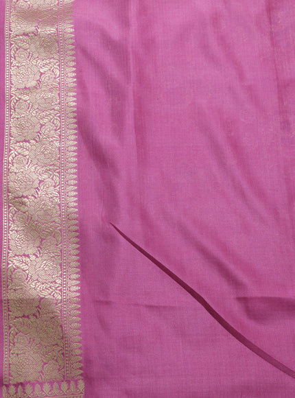 Mauve Pink Banarasi Silk Saree