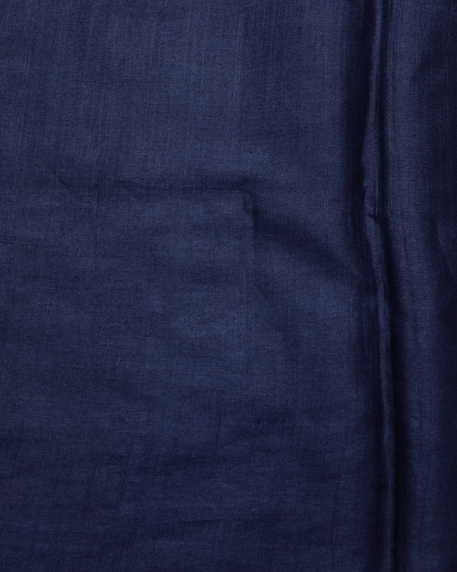Dark Blue Tussar Silk Saree