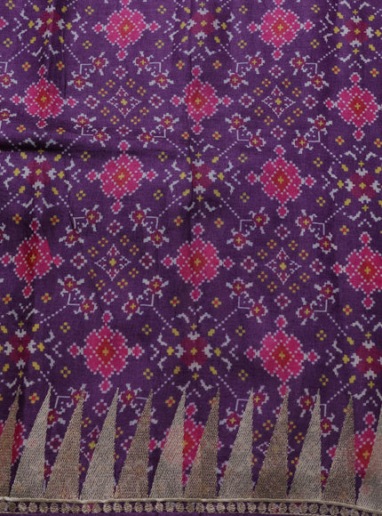 Purple Tussar Silk Saree