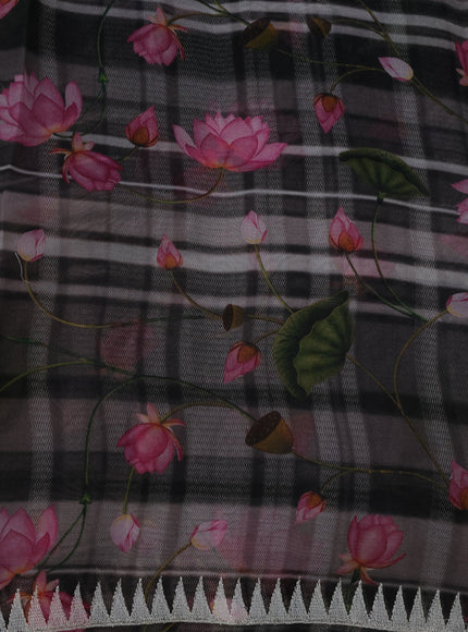 Black Organza Silk Saree