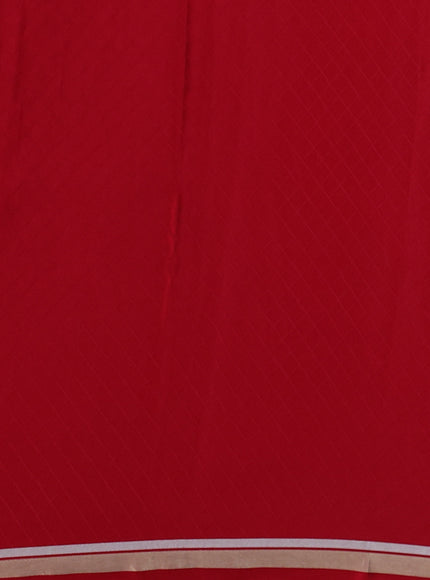 Baby Pink - Red Banarasi Mushru Silk Saree