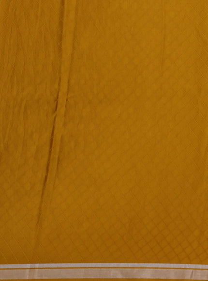 Beige - Mustard Yellow Banarasi Mushru Silk Saree