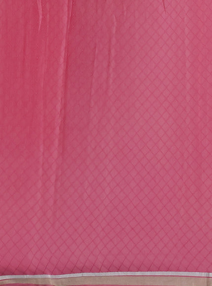 Peach Pink Banarasi Mushru Silk Saree