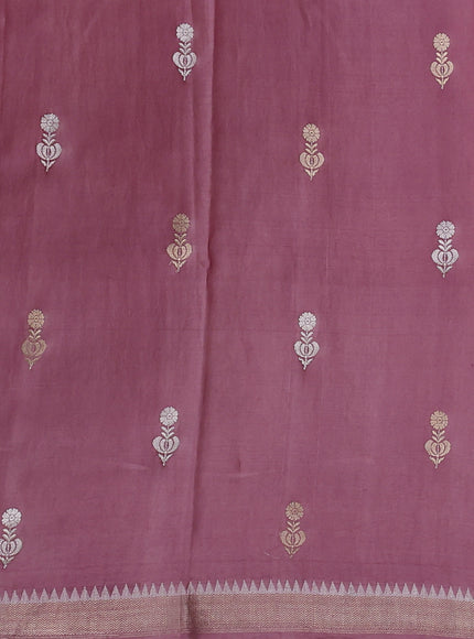 Pastel Pink Banarasi Mushru Silk Saree