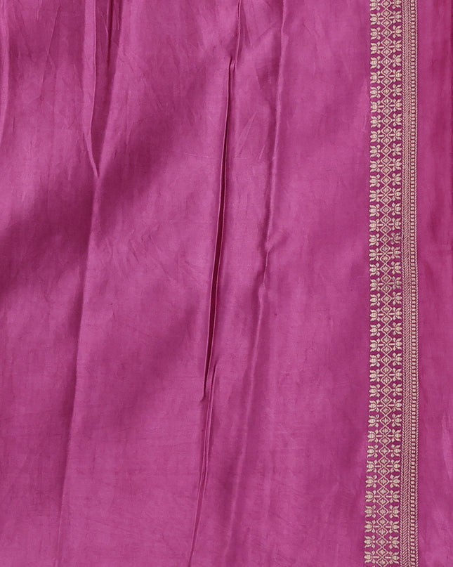 Mauve Pink Banarasi Mushru Silk Saree