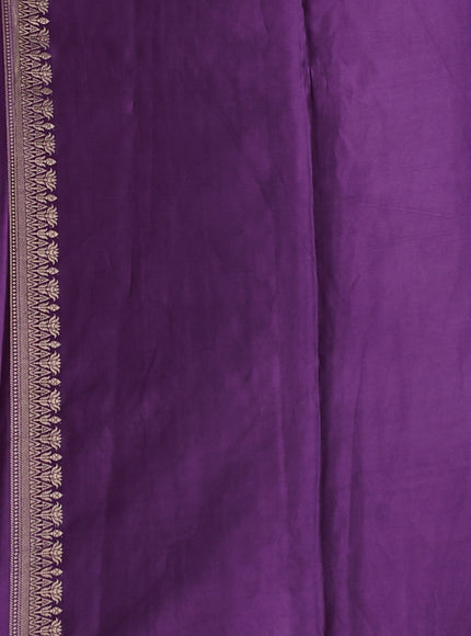 Lavender Banarasi Mushru Silk Saree