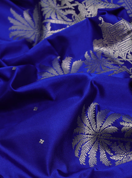 Royal Blue - Green Banarasi Mushru Silk Saree