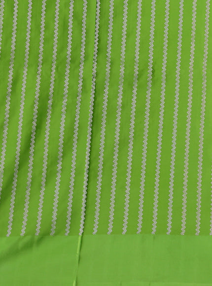 Light Green - Yellow Banarasi Mushru Silk