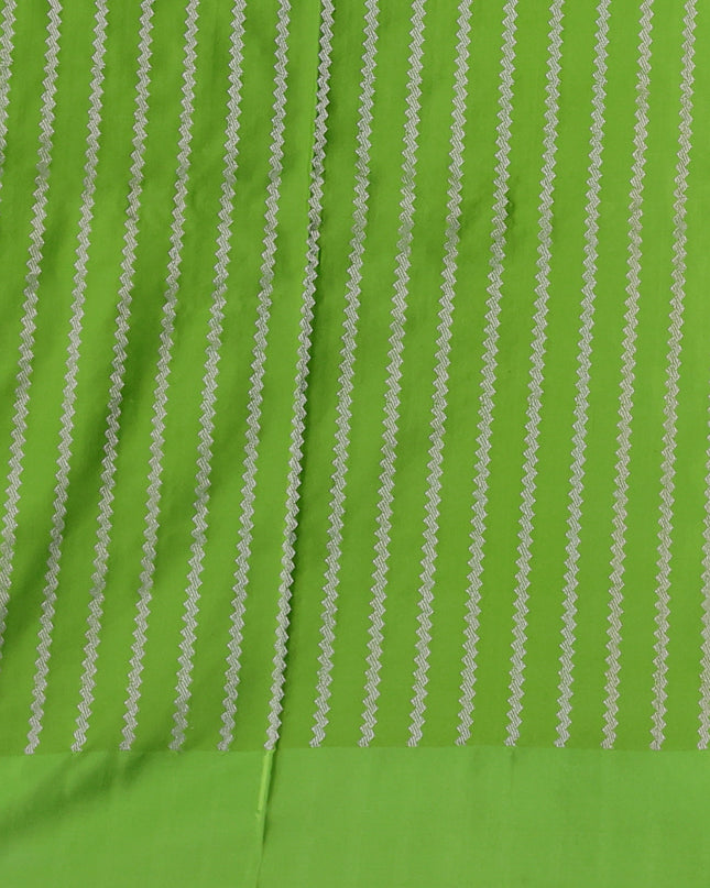 Light Green - Yellow Banarasi Mushru Silk