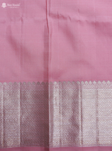 Red - Mild Peach Kanchipuram Silk Saree