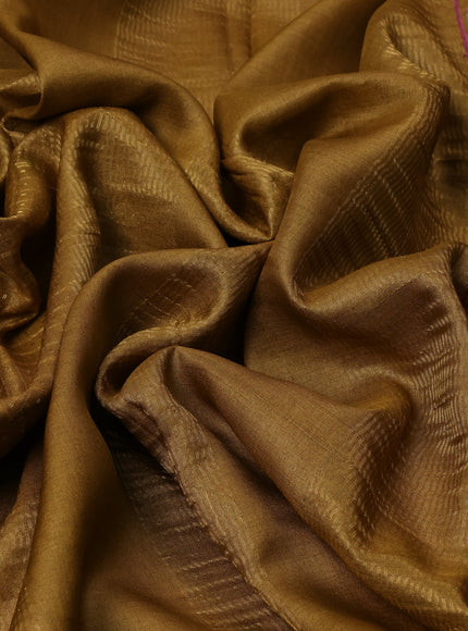 Mustard Yellow Tussar Silk Saree