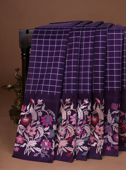 Purple Banarasi Kora Saree