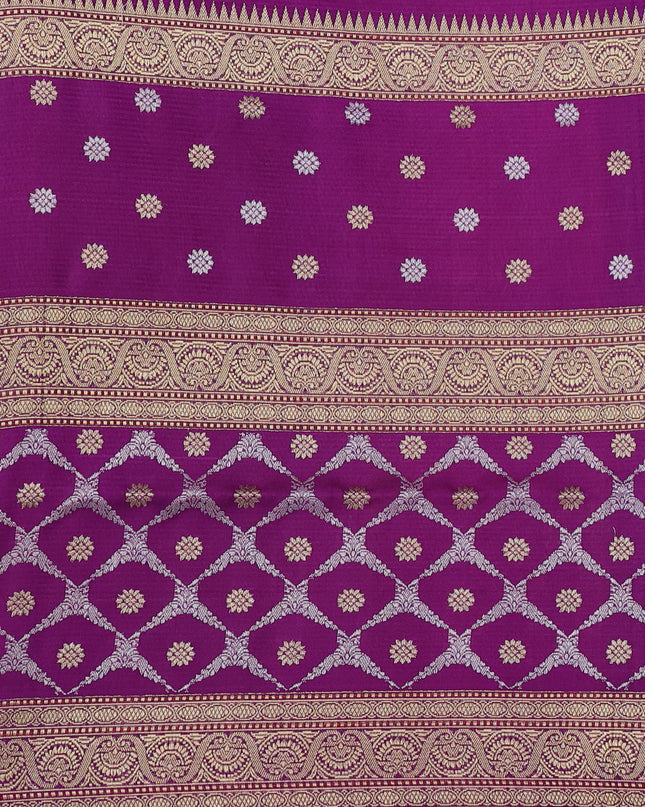Pink Banarasi Kora Saree