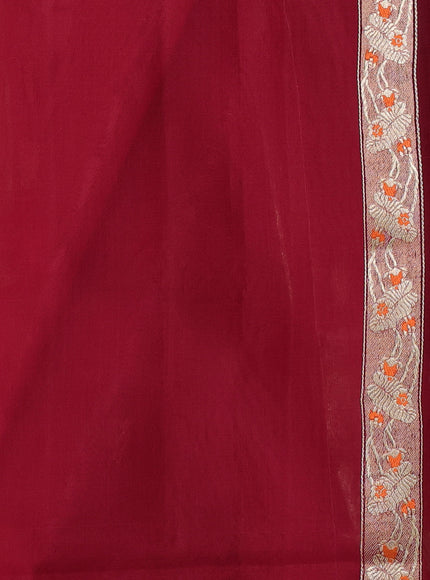 Red Banarasi Kora Saree