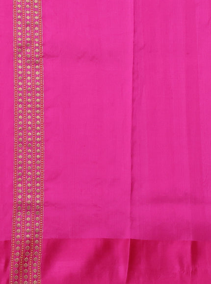 Hot Pink Banarasi Kora Saree