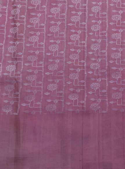Pista Green -Off White Banarasi Tussar Silk Saree