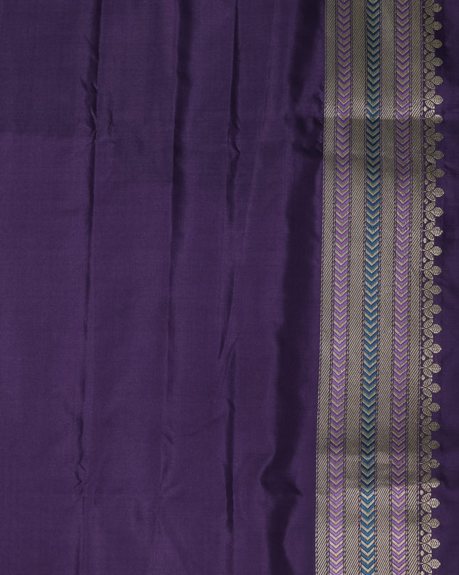 Lavender Banarasi Silk Saree