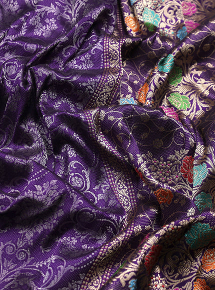 Purple Banarasi Silk Saree