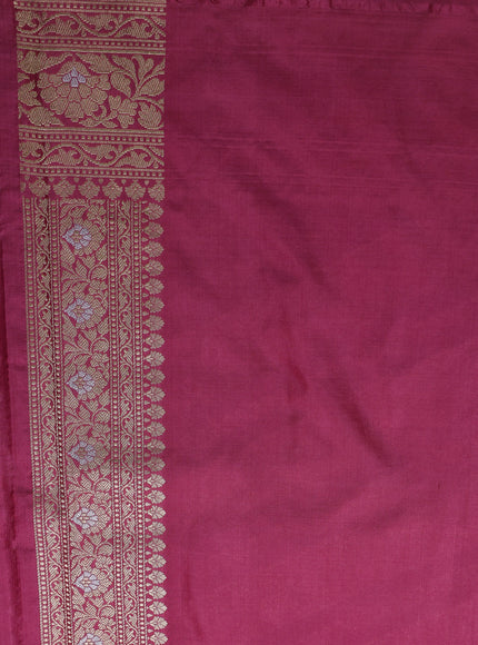 Dark Peach Banarasi Fekwa Silk Saree