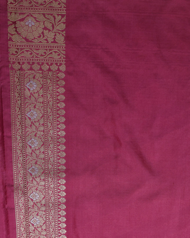 Dark Peach Banarasi Fekwa Silk Saree