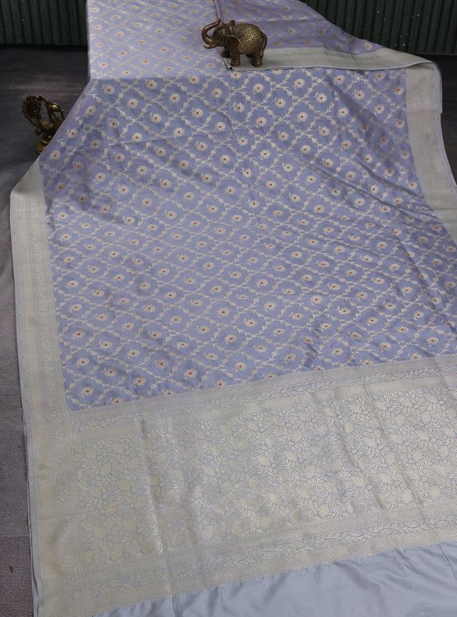 Grey Banarasi Fekwa Silk Saree