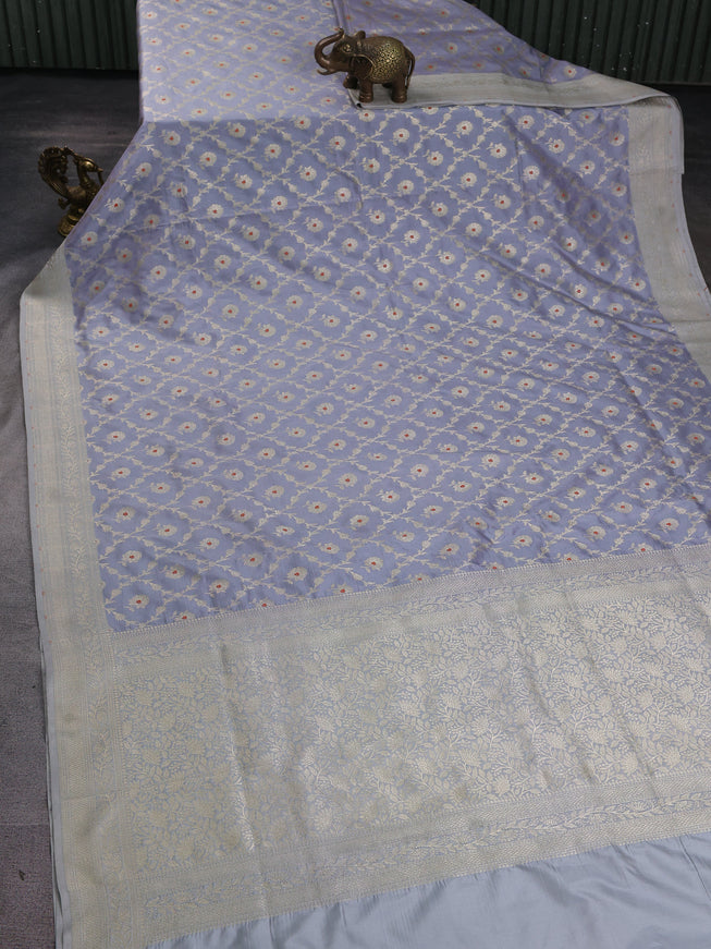 Grey Banarasi Fekwa Silk Saree