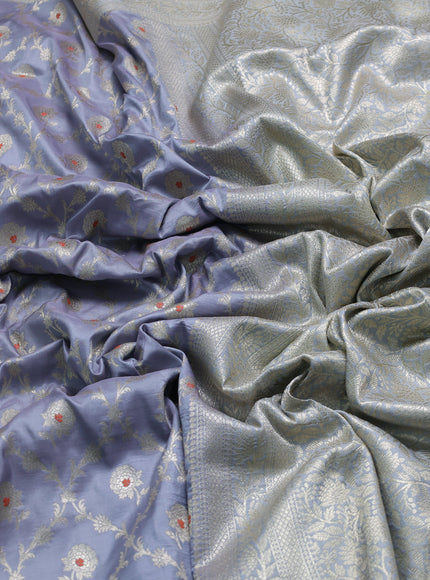 Grey Banarasi Fekwa Silk Saree