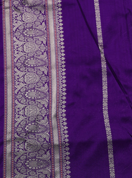 Purple Banarasi Fekwa Silk Saree