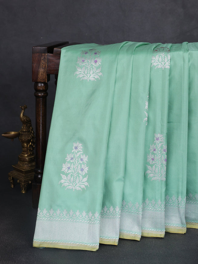 Teal Green Banarasi Fekwa Silk Saree