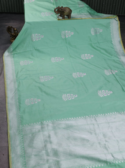 Teal Green Banarasi Fekwa Silk Saree