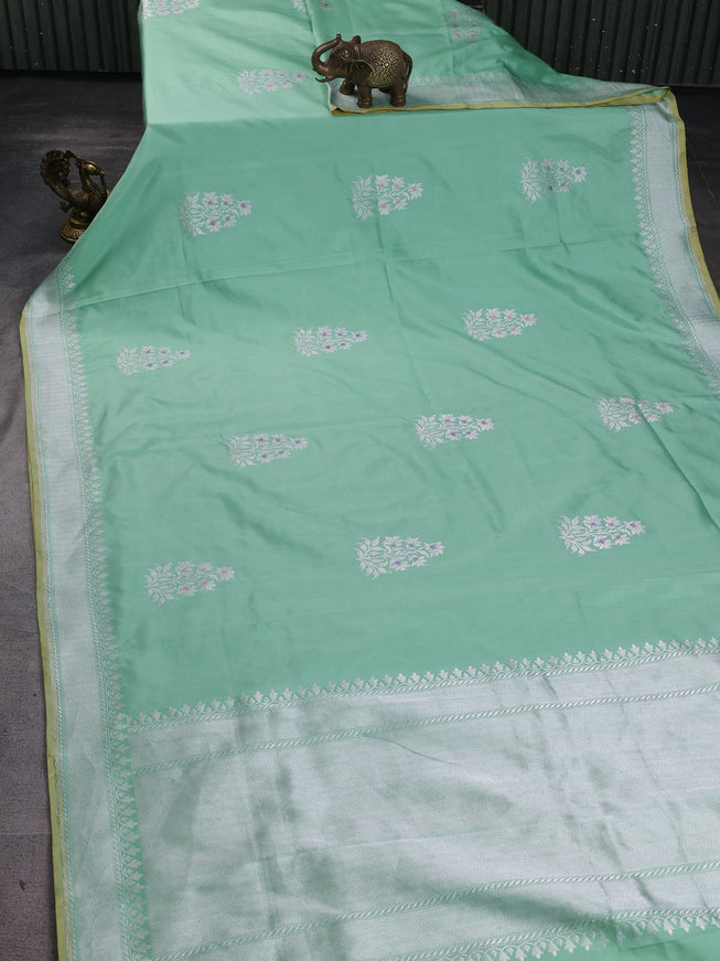 Teal Green Banarasi Fekwa Silk Saree