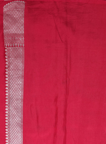 Tomato Pink Banarasi Fekwa Silk Saree