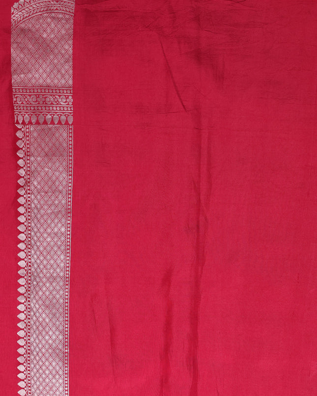 Tomato Pink Banarasi Fekwa Silk Saree