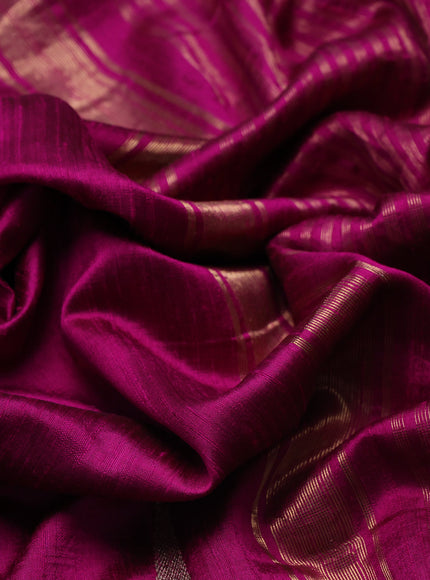 Rani Pink Tussar Silk Saree