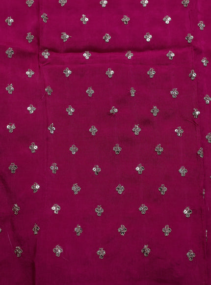 Rani Pink Tussar Silk Saree