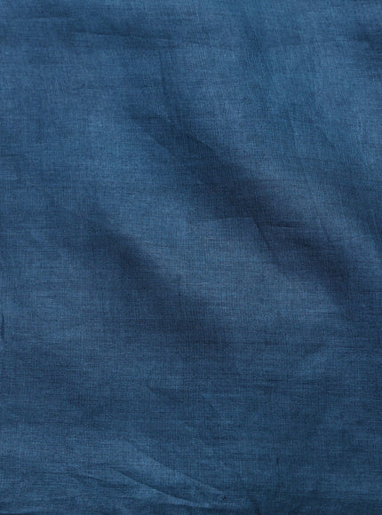 Teal Blue Tussar Silk Saree