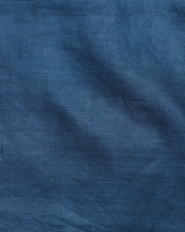 Teal Blue Tussar Silk Saree