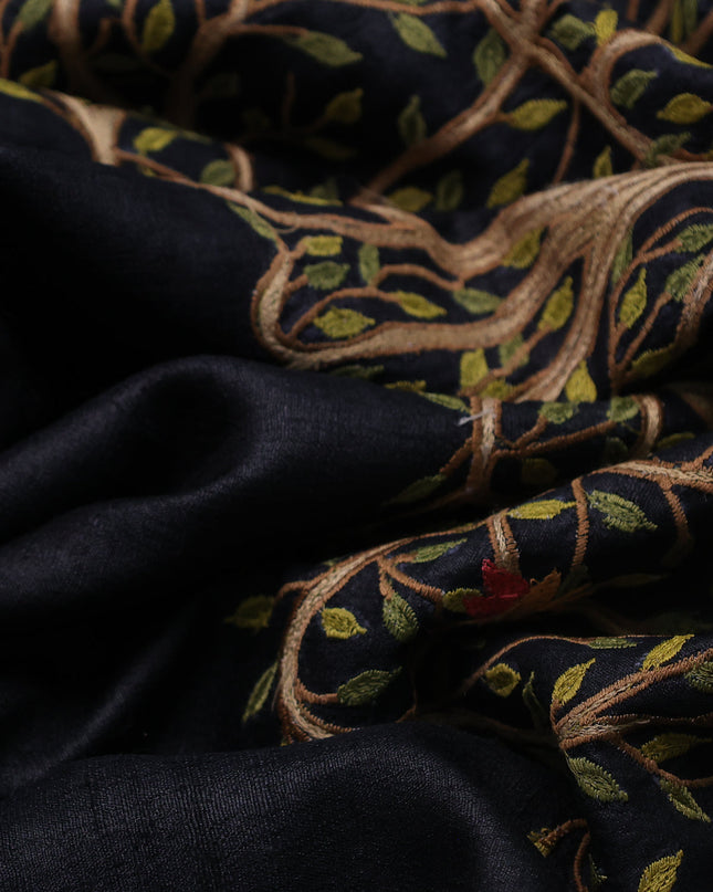 Black Tussar Silk Saree