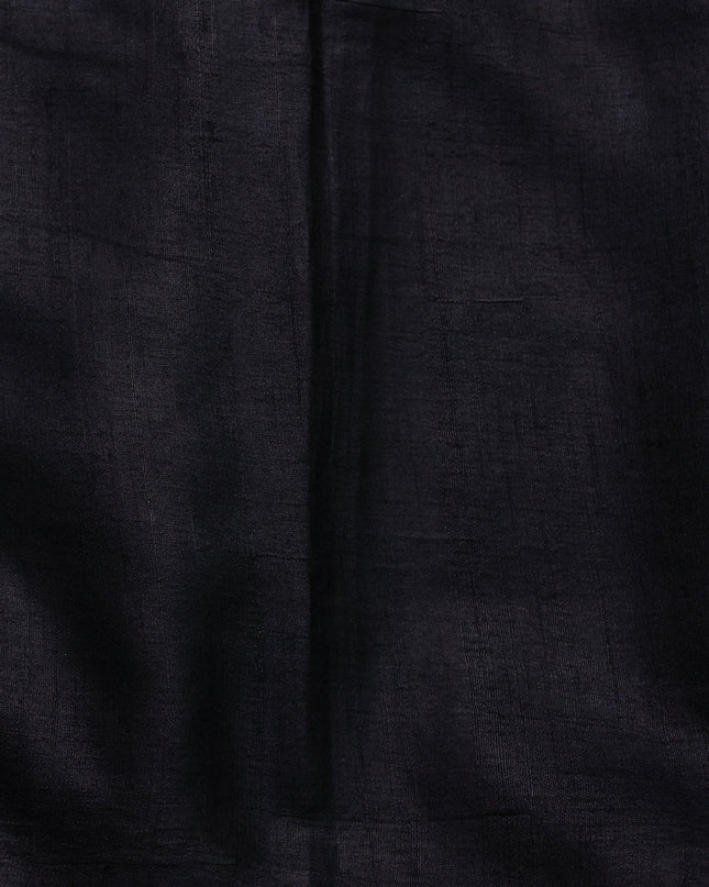Black Tussar Silk Saree