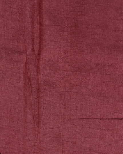 Rust Tussar Silk Saree